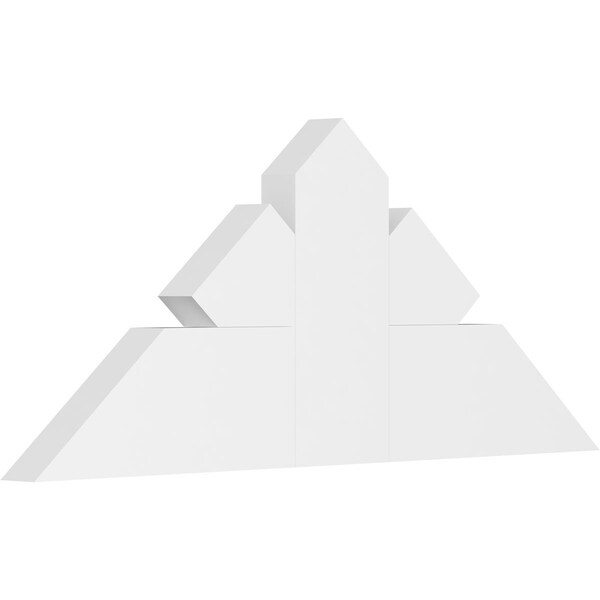 Ekena Millwork Saratoga Architectural Grade PVC Gable Bracket, 36"W x 15"H x 2"D x 6"F, 10/12 Pitch GBP036X15X0206SAR00 - main